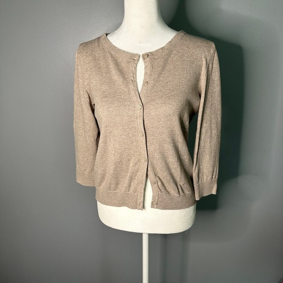 H&M Basic Tan Cardigan Size Small - Picture 2 of 6